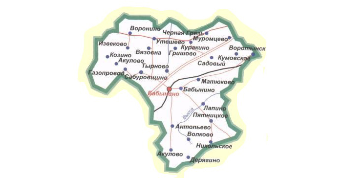 карта Бабынинского района