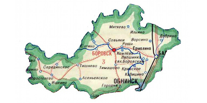 карта Боровского района