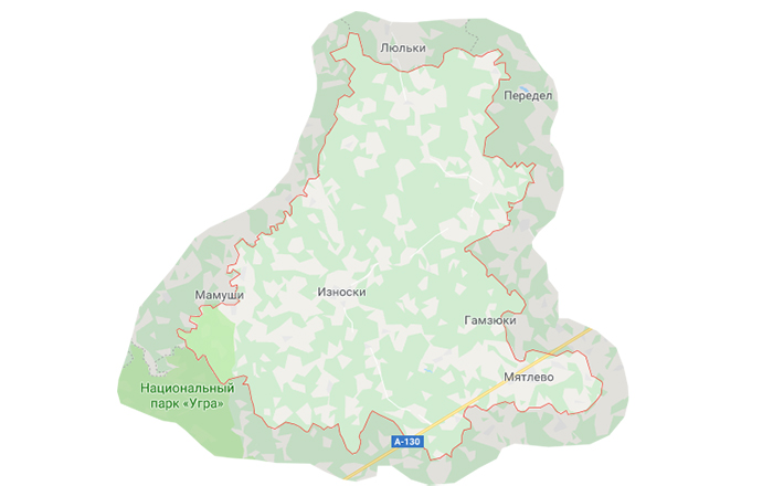 карта Износковского района