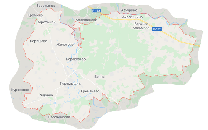 карта Перемышльского района