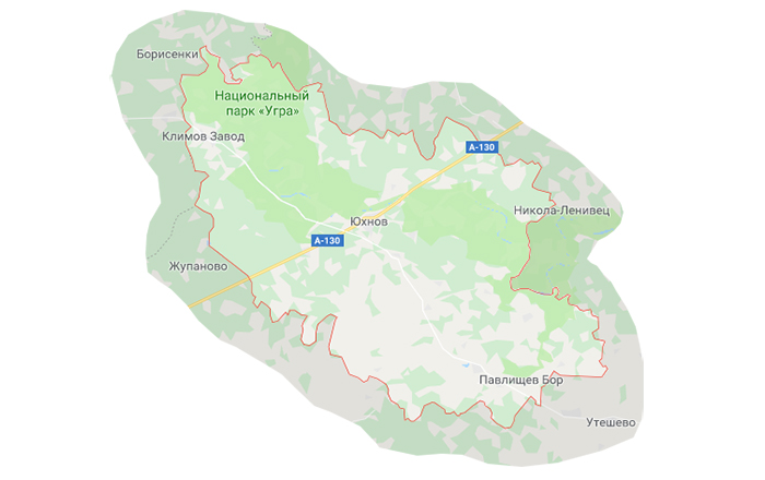 карта Юхновского района