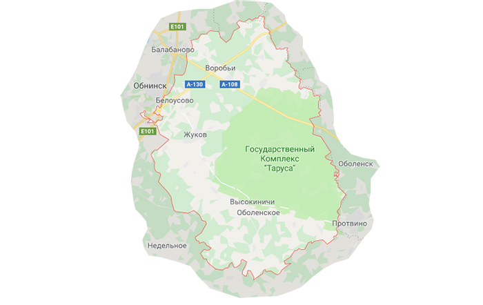 карта Жуковского района