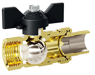 Кран шаровый LD Pride, Ø1”